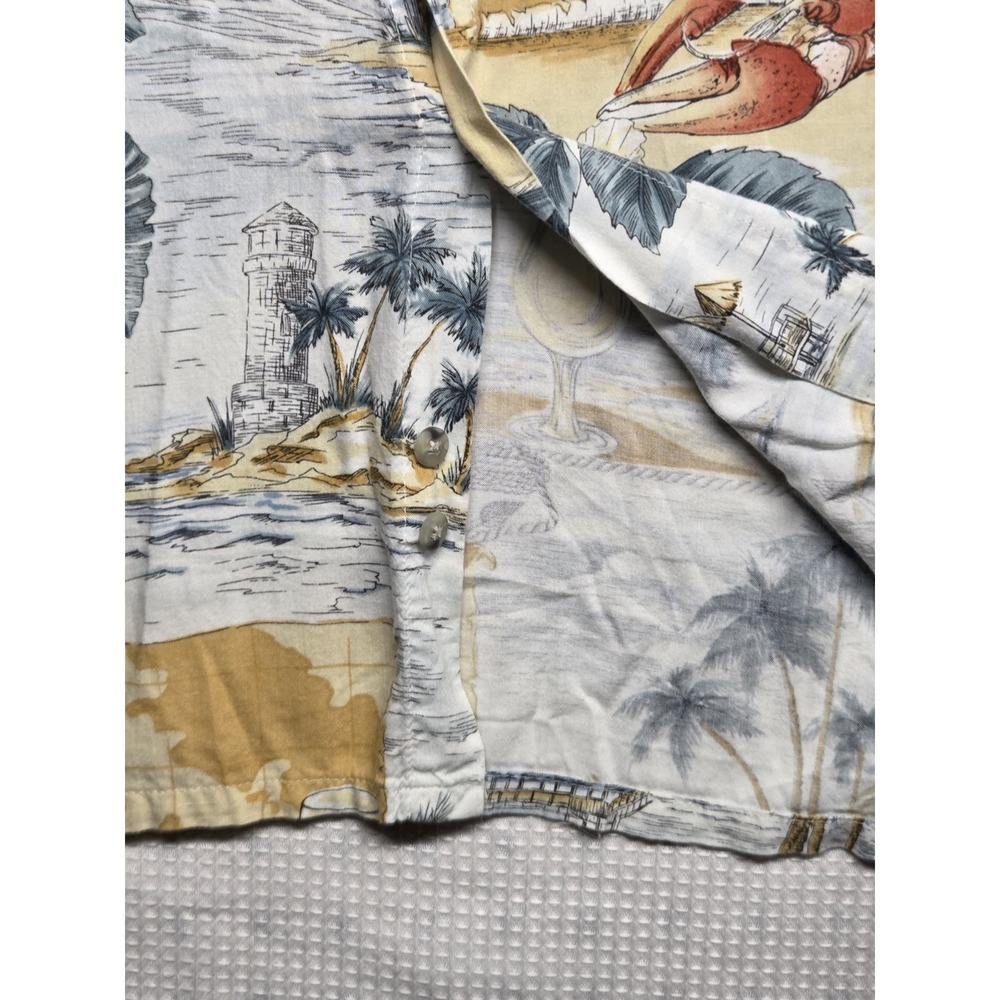 Pierre Cardin Hawaiian Shirt Mens 2XLT Tall Tropical Print Short Sleeve... - Picture 4 of 5